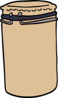 cartoon doodle storage jar png