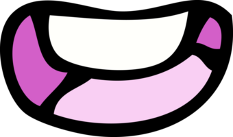 dessin animé bouche heureuse png