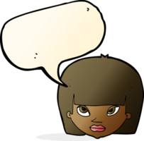 cartoon annoyed woman with speech bubble png