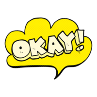 comic book style cartoon okay symbol png