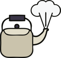 cute cartoon steaming kettle png