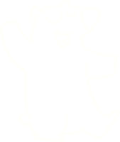 disegno di gesso dell'orso polare png