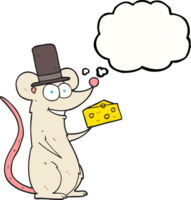 thought bubble cartoon mouse with cheese png