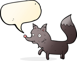 cartoon wolf cub with speech bubble png