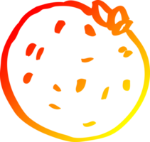 warm gradient line drawing cartoon grapefruit png