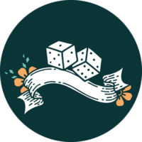 icon with banner of lucky dice png