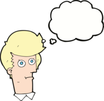 cartoon staring face with thought bubble png