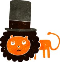 cartoon lion in top hat png