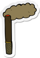 pegatina de un cigarro de dibujos animados png