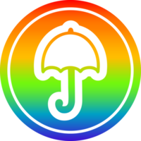 open umbrella in rainbow spectrum png