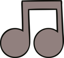 nota musicale simpatico cartone animato png