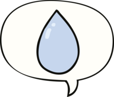 cartoon water droplet and speech bubble png