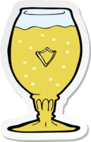 klistermärke av en tecknad öl png