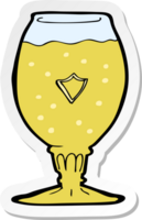 adesivo de uma cerveja de desenho animado png