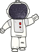 cartone animato scarabocchio a piedi astronauta png