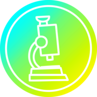 microscope et lame circulaire dans un spectre de gradient froid png