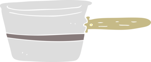 vlak kleur illustratie van een tekenfilm pan png