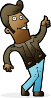 cartoon man giving thumbs up sign png