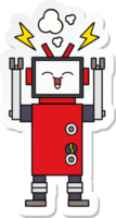 adesivo di un simpatico robot cartone animato png