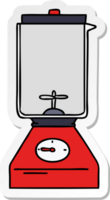 sticker cartoon doodle van een voedselblender png