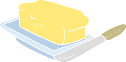 flat color illustration of a cartoon butter png