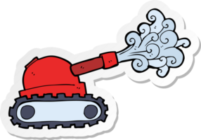 sticker van een cartoontank png