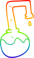 arcobaleno gradiente linea disegno cartoni animati gorgoglianti prodotti chimici png