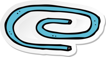 sticker of a cartoon paperclip png