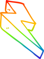 rainbow gradient line drawing cartoon fire bolt png