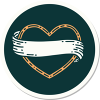 tatuaggio stile etichetta di un' cuore e bandiera png