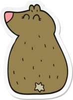 sticker of a cute cartoon bear png