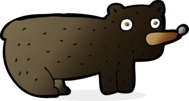 divertente cartone animato orso nero png