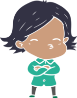 flat color style cartoon woman png