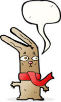 cartone animato coniglio con discorso bolla png