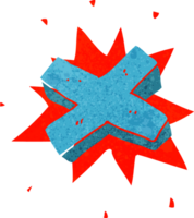 symbole de croix négative de dessin animé png