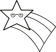 line drawing cartoon shooting rainbow star png