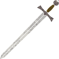 quirky retro illustration style cartoon sword png