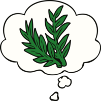 cartoon plant and thought bubble png