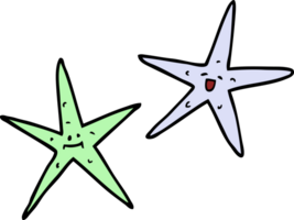 cartoon doodle star fish png