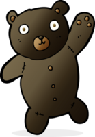 cartoon cute black teddy bear png