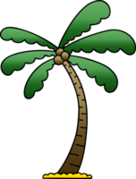 quirky gradient shaded cartoon palm tree png