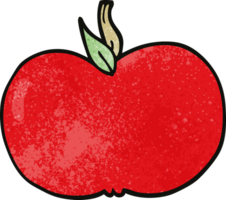 dessin animé doodle pomme juteuse png