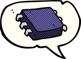 Comic Buch Rede Blase Karikatur Computer Chip png