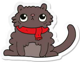 autocollant d'un chat de dessin animé png