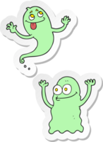 sticker of a cartoon ghosts png