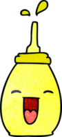 quirky hand drawn cartoon happy mustard png