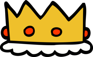 couronne royale de doodle de dessin animé png