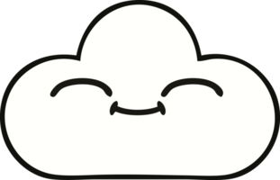 nuage blanc de dessin animé mignon png