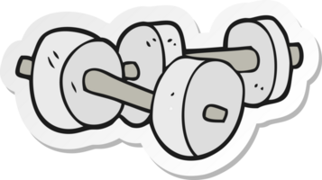 sticker of a cartoon dumbbells png