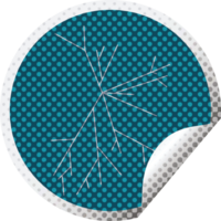 cracked screen graphic circular sticker png